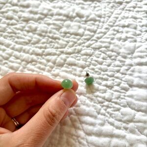Retro Vintage Mint Green Resin Stud Earrings